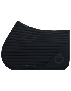 Tapis De Selle Cavalleria Toscana Logo Print Jersey Jumping NOIR
