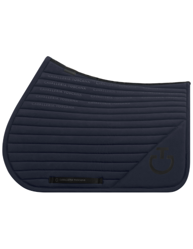 Tapis De Selle Cavalleria Toscana Logo Print Jersey Jumping NOIR