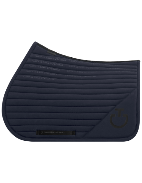 Tapis De Selle Cavalleria Toscana Logo Print Jersey Jumping MARINE