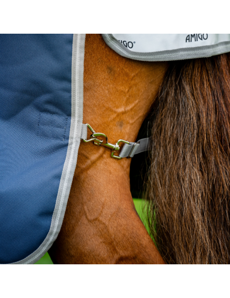 Couverture D'extérieur Horseware Amigo Bravo 12 Plus 0g MARINE/GRIS ORAGE/ARGENT