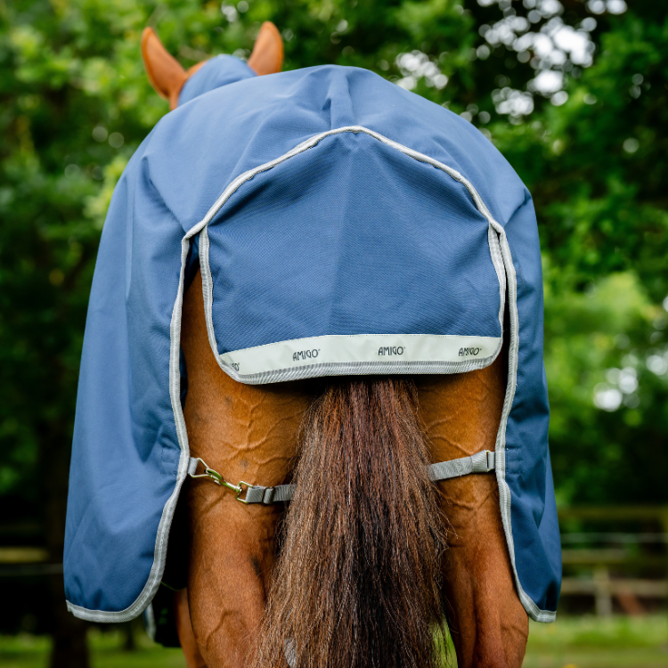 Couverture D'extérieur Horseware Amigo Bravo 12 Plus 0g MARINE/GRIS ORAGE/ARGENT