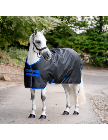 Couverture D'extérieur Horseware Amigo Ripstop Turnout 200gr NOIR/BLEU CLASSIC