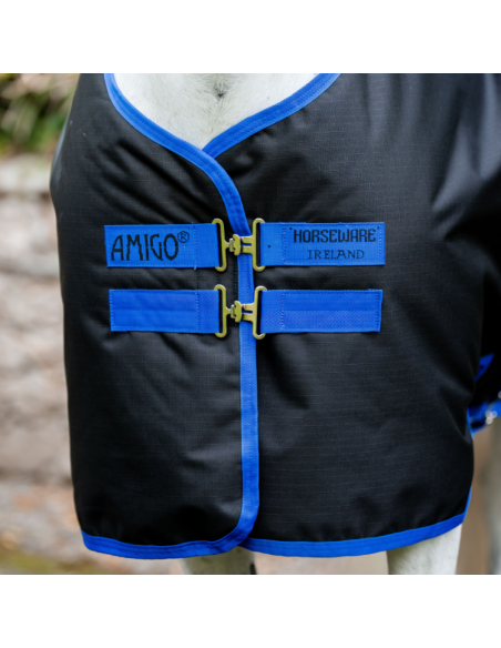 Couverture D'extérieur Horseware Amigo Ripstop Turnout 200gr NOIR/BLEU CLASSIC