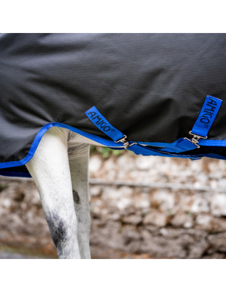 Couverture D'extérieur Horseware Amigo Ripstop Turnout 200gr NOIR/BLEU CLASSIC