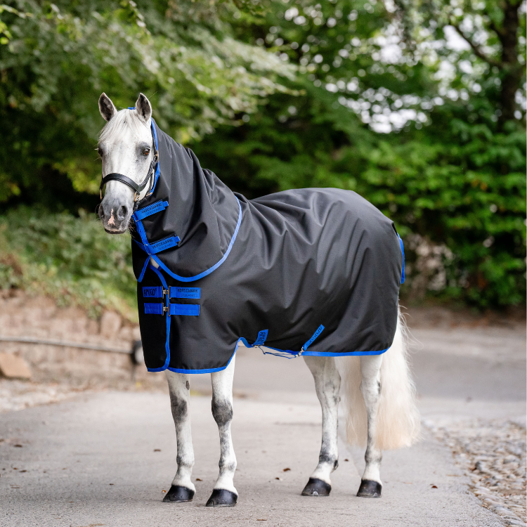 Couverture D'extérieur Horseware Amigo Ripstop Plus Turnout 0gr NOIR/BLEU CLASSIC