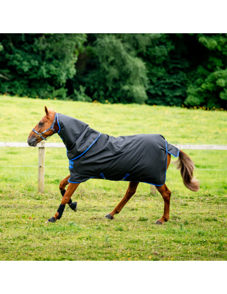 Couverture D'extérieur Horseware Amigo Ripstop Plus Turnout 0gr NOIR/BLEU CLASSIC