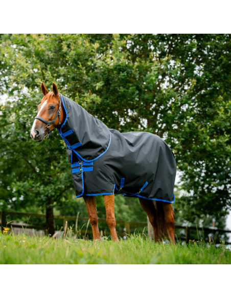 Couverture D'extérieur Horseware Amigo Ripstop Plus Turnout 0gr NOIR/BLEU CLASSIC