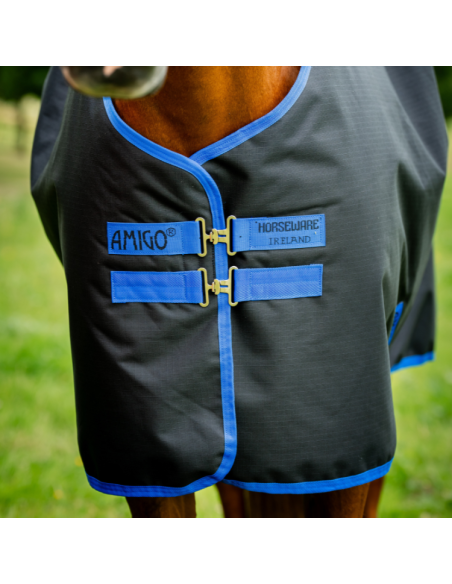 Couverture D'extérieur Horseware Amigo Ripstop Plus Turnout 0gr NOIR/BLEU CLASSIC