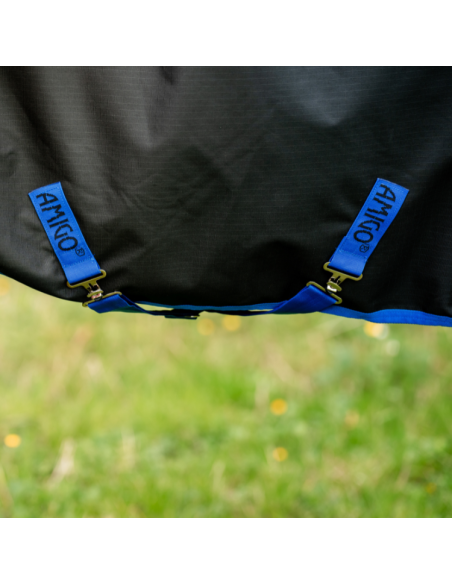 Couverture D'extérieur Horseware Amigo Ripstop Plus Turnout 0gr NOIR/BLEU CLASSIC