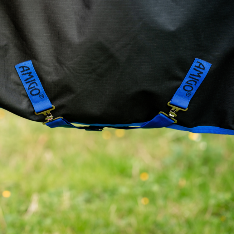 Couverture D'extérieur Horseware Amigo Ripstop Plus Turnout 0gr NOIR/BLEU CLASSIC