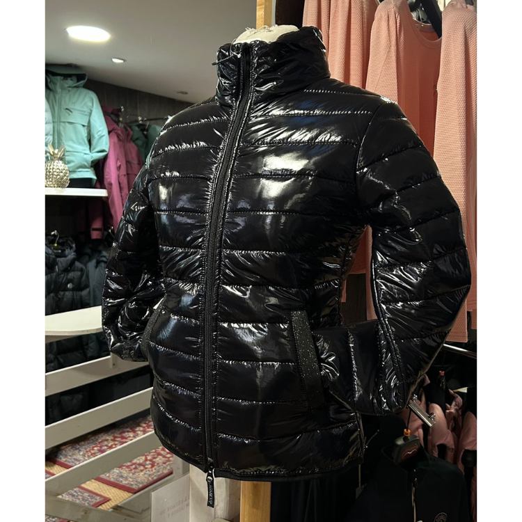 BOSS - Veste matelassée style équestre à passepoils contrastants - Noir