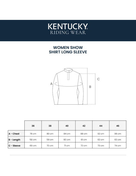 Chemise De Concours Kentucky Tirette Pailletée Manches Longues Femme TAILLE