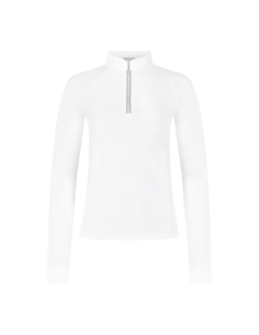 Chemise De Concours Kentucky Tirette Pailletée Manches Longues Femme BLANC