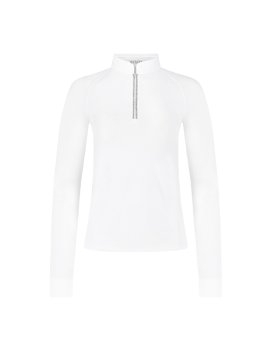 Chemise De Concours Kentucky Tirette Pailletée Manches Longues Femme BLANC
