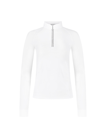 Chemise De Concours Kentucky Tirette Pailletée Manches Longues Femme BLANC