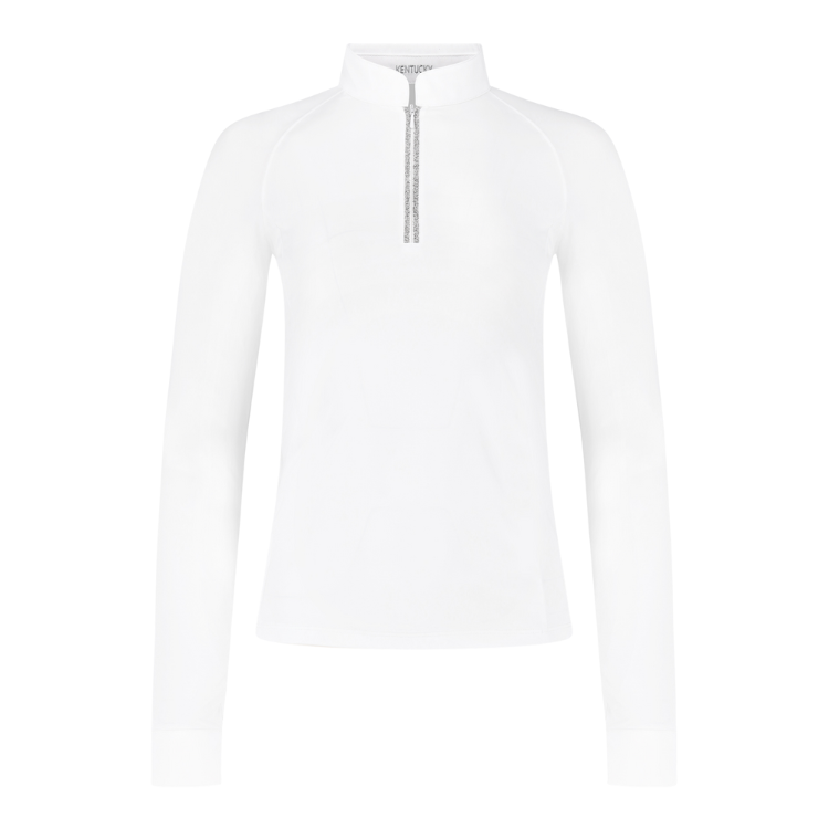 Chemise De Concours Kentucky Tirette Pailletée Manches Longues Femme BLANC