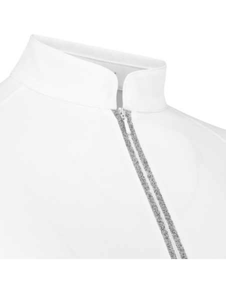 Chemise De Concours Kentucky Tirette Pailletée Manches Longues Femme BLANC