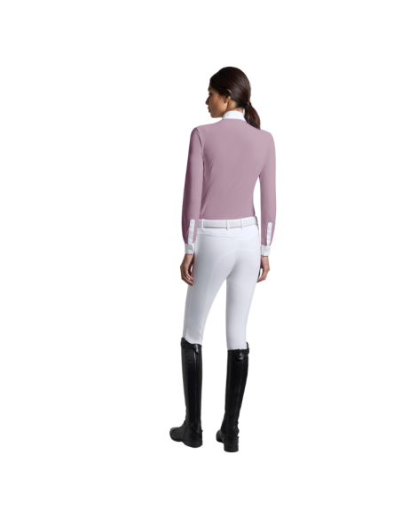 Polo Cavalleria Toscana Perforated L/S LILAS
