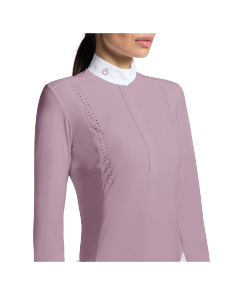 Polo Cavalleria Toscana Perforated L/S LILAS