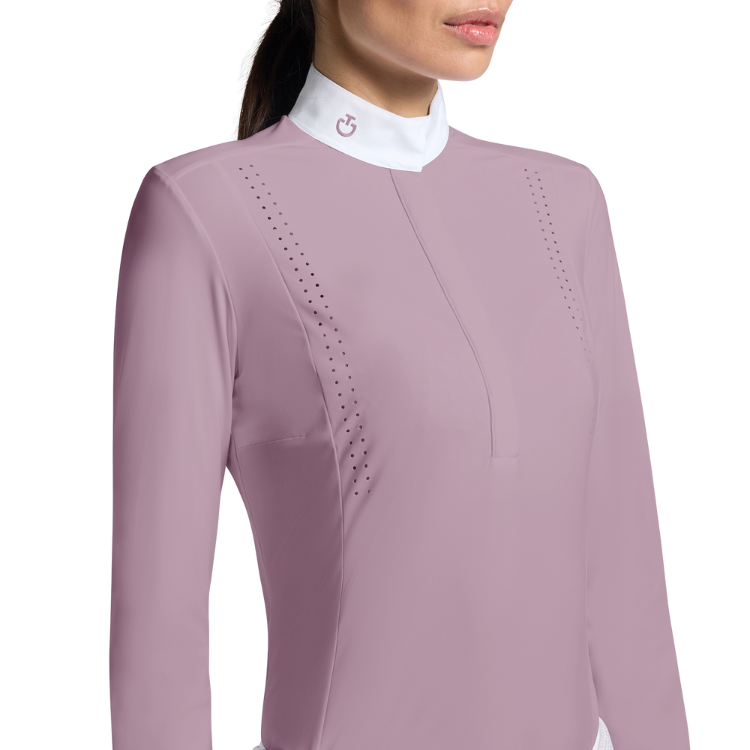 Polo Cavalleria Toscana Perforated L/S LILAS
