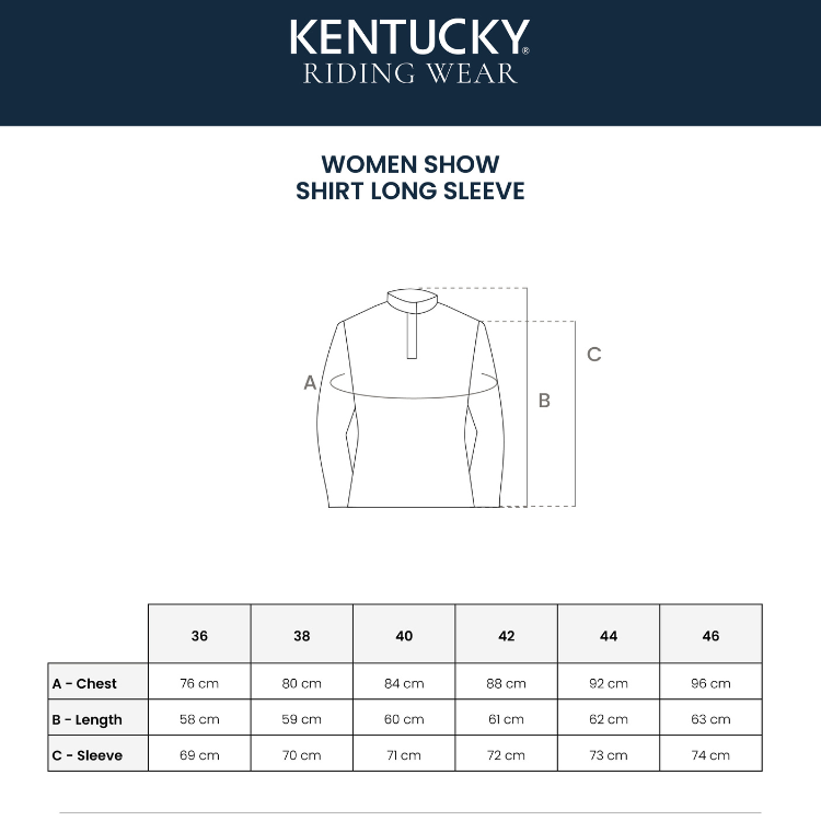 Chemise De Concours Kentucky Classic Manches Longues Femme TAILLE