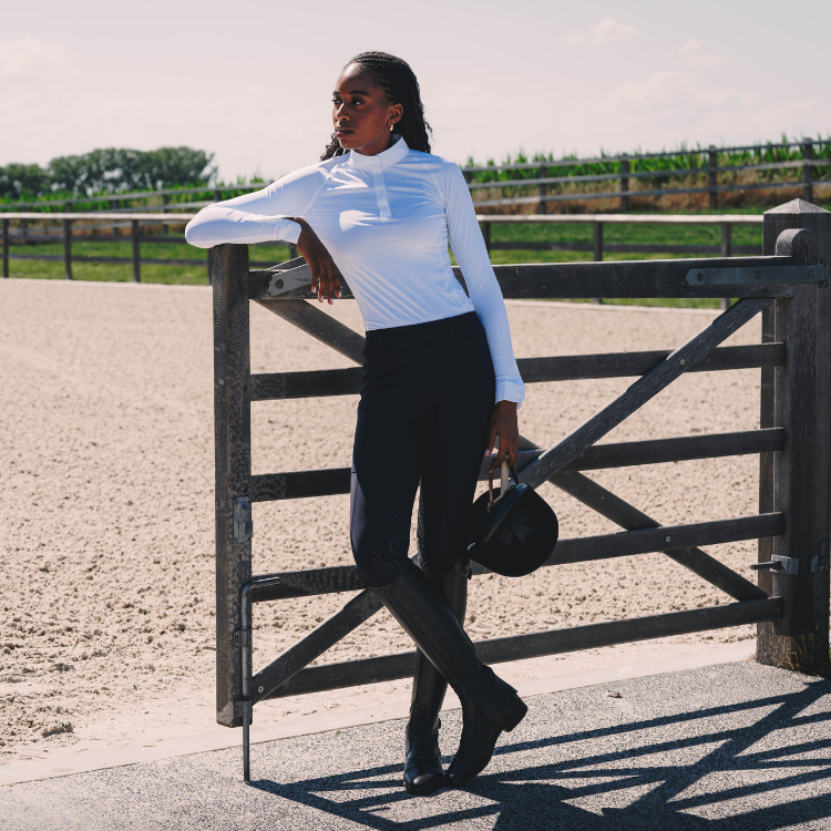 Chemise De Concours Kentucky Classic Manches Longues Femme BLANC