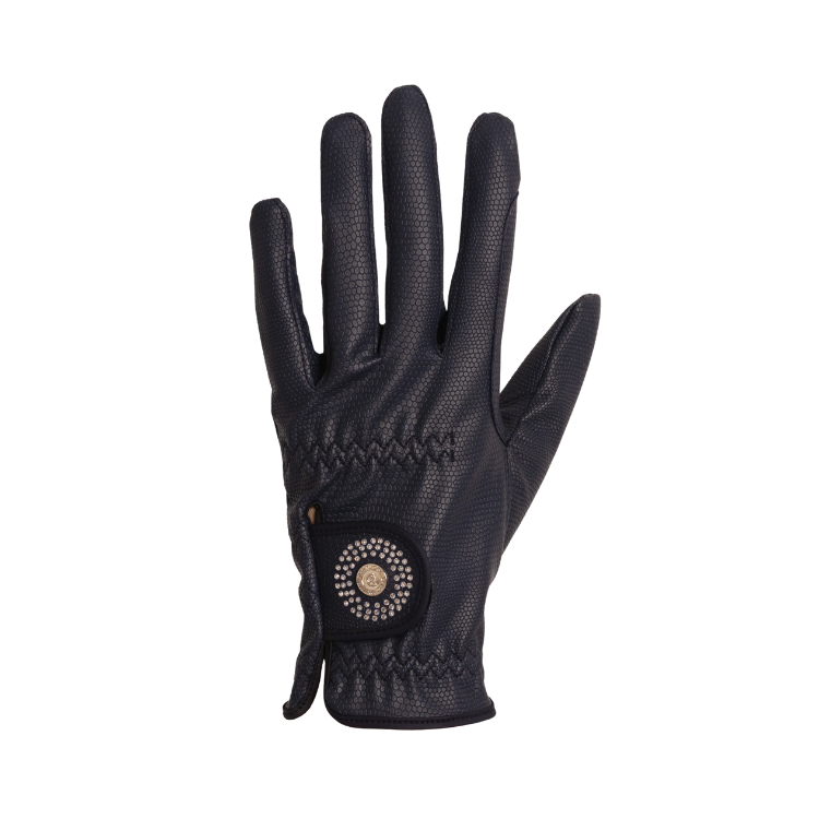 Gants d'Equitation Kentucky Avec Grip Et Paillettes MARINE