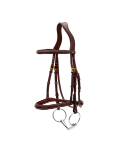 Bridle Dy'on Braided noseband Gold buckle