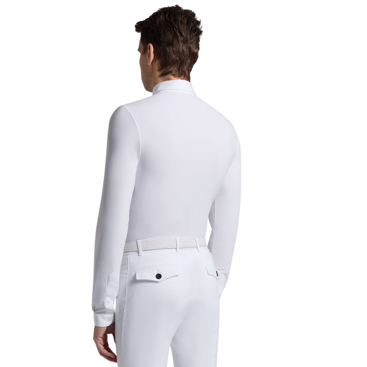 Polo Cavalleria Toscana Warm L/S BLANC