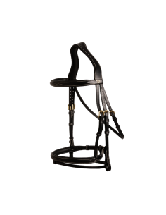 Bridle Dy'on Combined noseband with gold buckle
