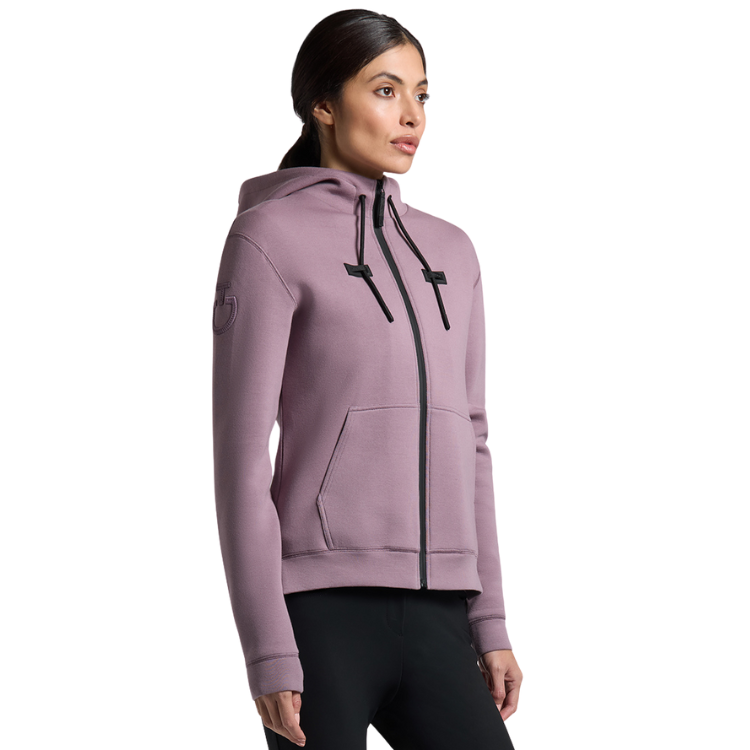 Sweat Zip Cavalleria Toscana Cotton LILAS
