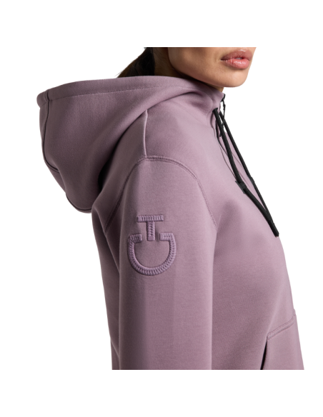 Sweat Zip Cavalleria Toscana Cotton LILAS