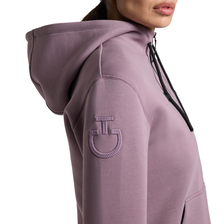 Sweat Zip Cavalleria Toscana Cotton LILAS