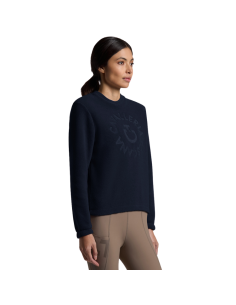 Pull Cavalleria Toscana Fleece Crew Neck MARINE