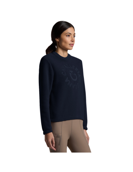 Pull Cavalleria Toscana Fleece Crew Neck MARINE