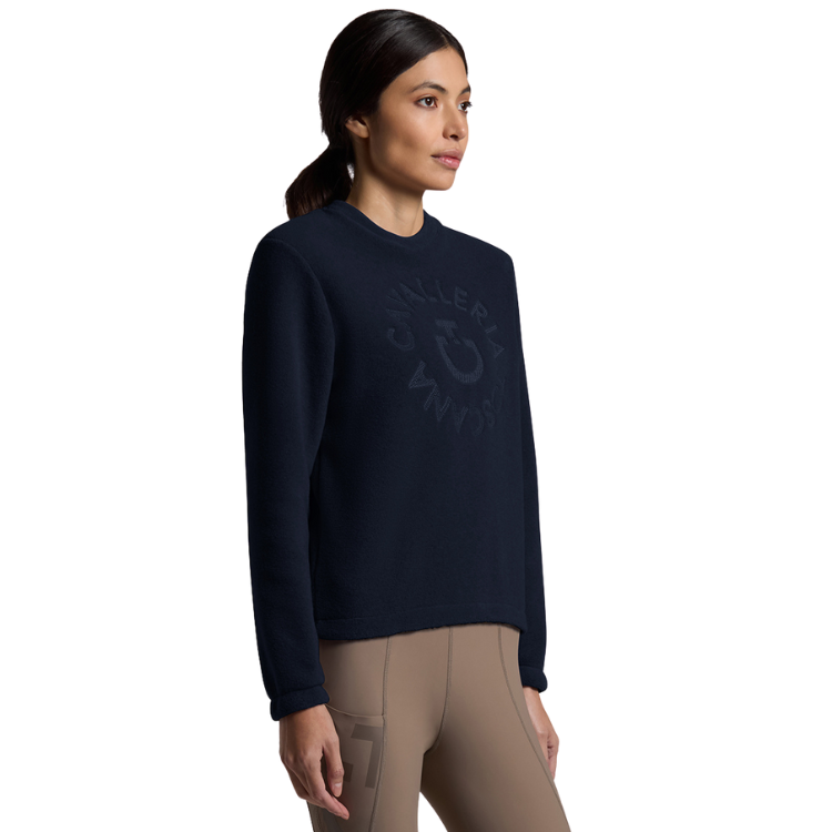 Pull Cavalleria Toscana Fleece Crew Neck MARINE