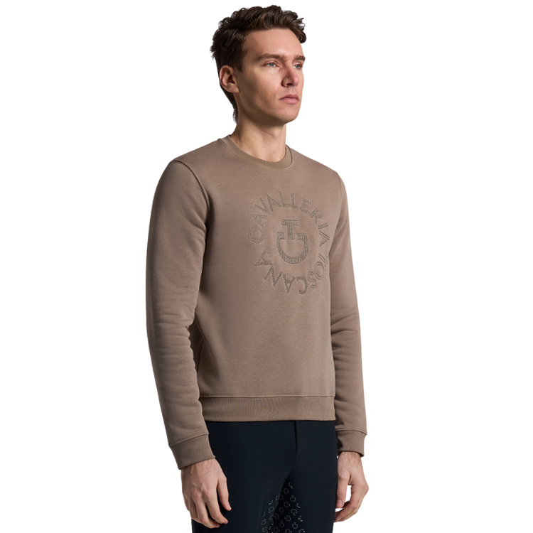 Pull Cavalleria Toscana Orbit Crew Neck Cotton NOISETTE