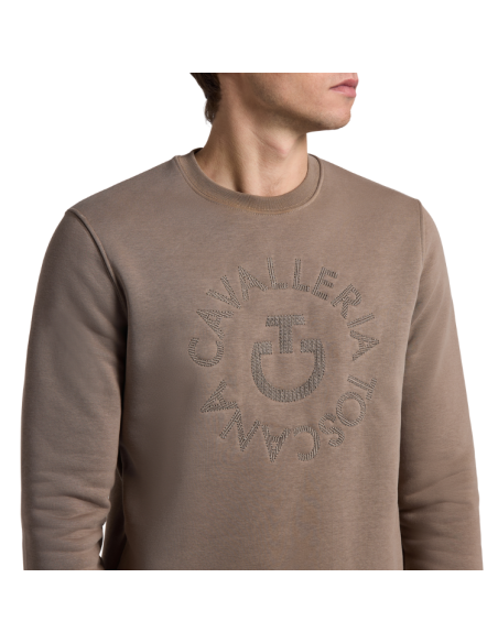 Pull Cavalleria Toscana Orbit Crew Neck Cotton NOISETTE