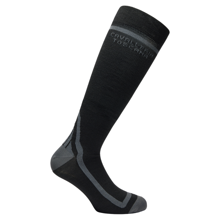 Chaussettes Cavalleria Toscana Wool NOIR/GRIS CLAIR