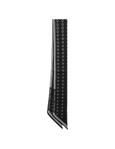 Foulard Cavalleria Toscana En Soie Jacquard Logo NOIR