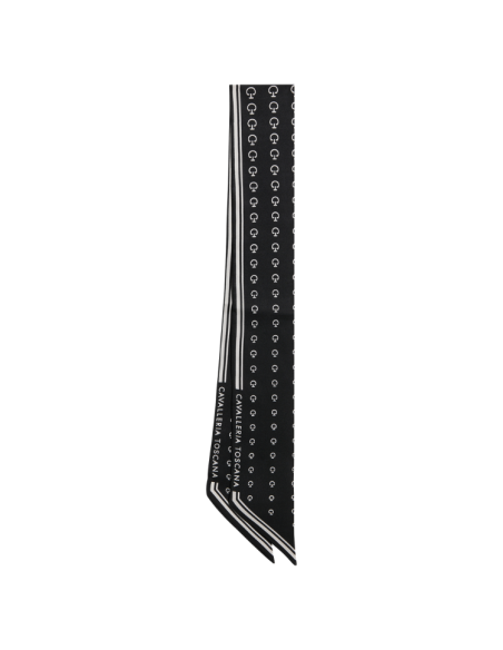 Foulard Cavalleria Toscana En Soie Jacquard Logo NOIR