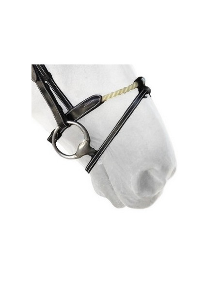 Muserolle corde Silver Crown noir