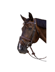 Bridon Dy'on Muserolle Medium En Cuir Souple MARRON 2
