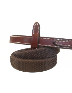 Rênes Silver Crown V-Grip cognac