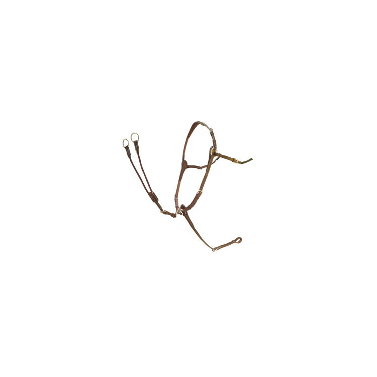 Collier de chasse Silver Crown 3 Points cognac