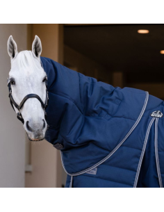 Couvre Cou Horseware Rambo Optimo Stable 200grs MARINE/GRIS ORAGE/ARGENT 2