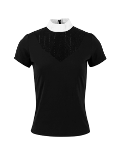 Polo De Coucours Equithème Funza Manches Courtes NOIR