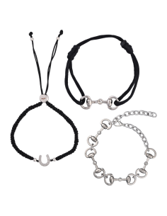 Set 3 Bracelets HV Polo Mix And Match NOIR/ARGENT