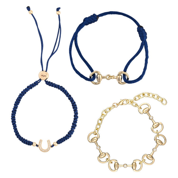 Set 3 Bracelets HV Polo Mix And Match MARINE/OR