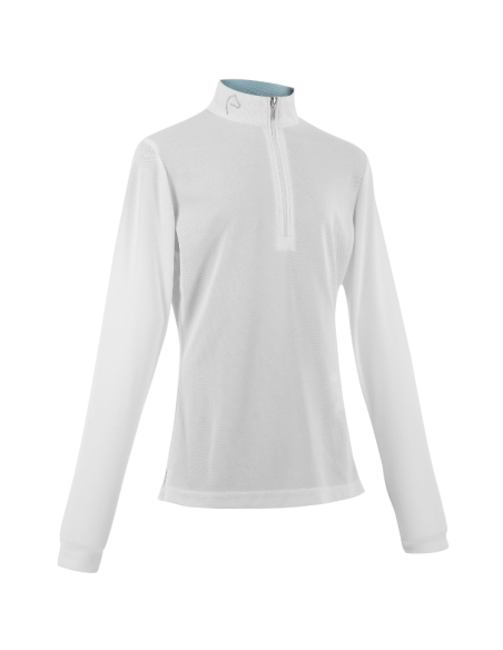 Polo De Concours Mesh Equithème Buffy Enfant BLANC